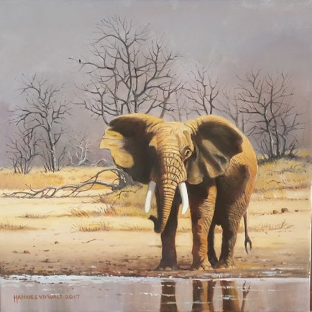 Oil on Stretched CanvasSize (360x355x18)mmUnframedGIFT 2017 (to my sister-in-law)